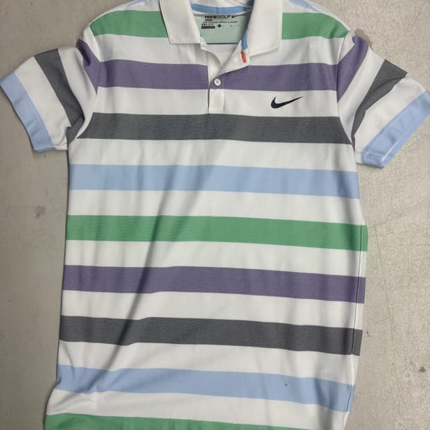 나이키 골프 스트라이프 반팔 폴로티 90s