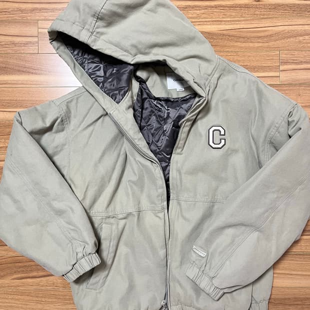 커버낫 C 로고 헤비 옥스포드 후드 자켓