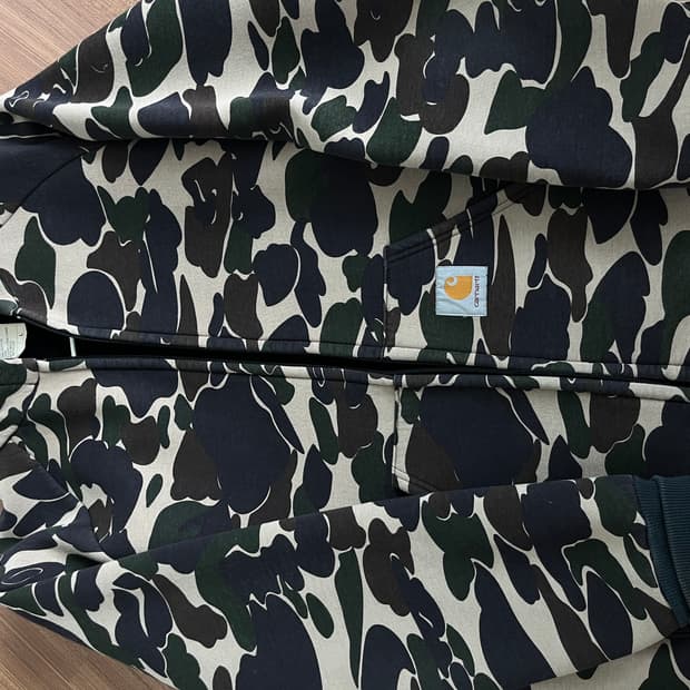 칼하트 카모 후드집업