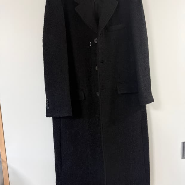 던스트 부클 울 코트 블랙 L