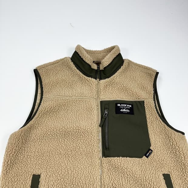 블랙야크 베이지 후리스 조끼 베스트 (XXL)