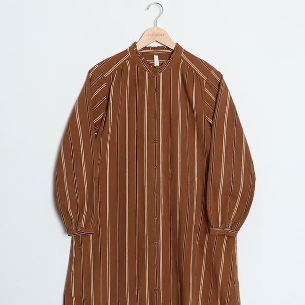 cross talk club Stripe Shirt One-Piece