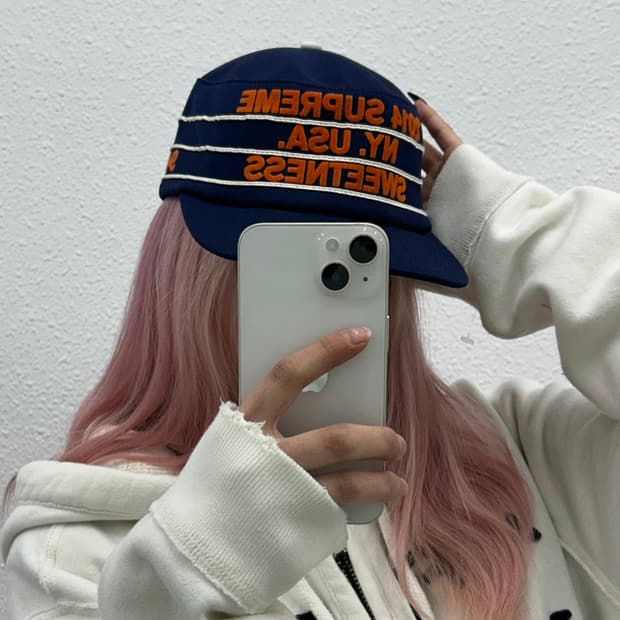 슈프림 프로 볼 필박스 햇 네이비