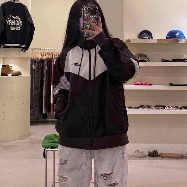 나이키 윈드러너 컬러블록 바람막이 자켓 U1147