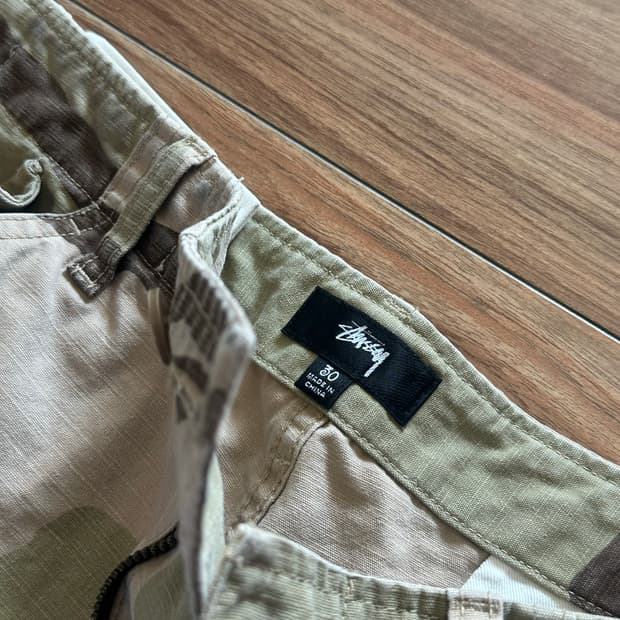 stussy ripstop cago pants camo 30