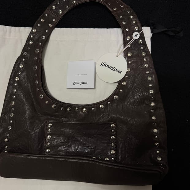 gimaguas 기마구아스 franca 프랑카 스터드 브라운 백