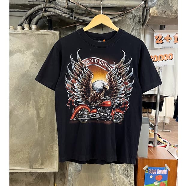 락이글 프린팅 반팔티 블랙 L #csz3965