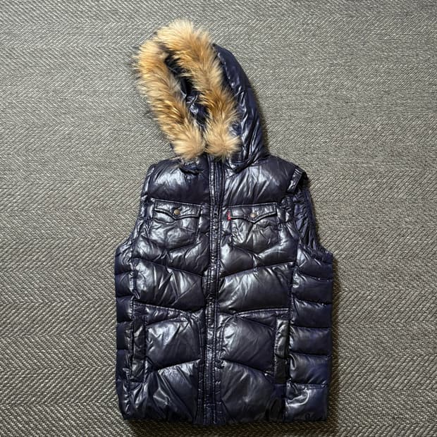 리바이스 레드탭 후드 패딩 조끼 (160)