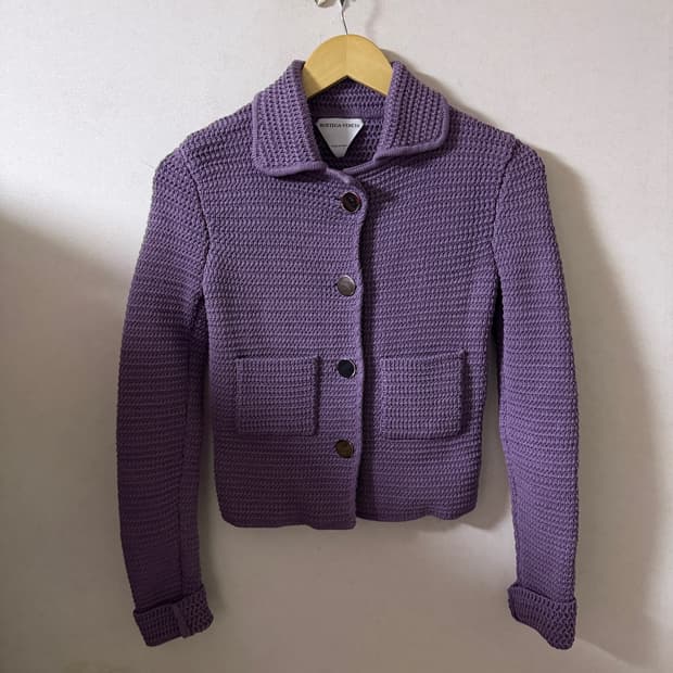  보테가베네타 크로셰 코튼 혼방 SS21 두툼 가디건 XXS (44)