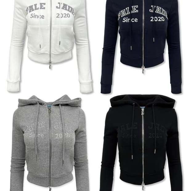 페일제이드 패치 후드집업(화이트, 사이즈1)