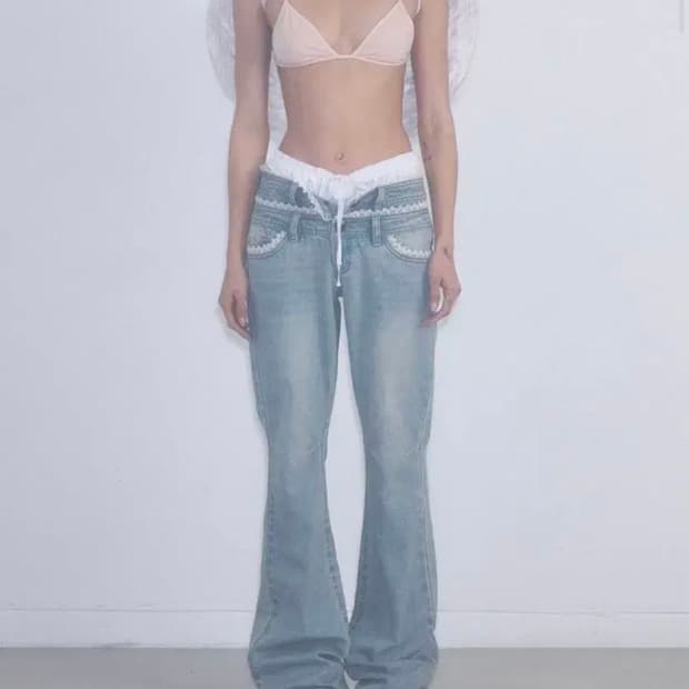 스컬프터 double waist 부츠컷 데님