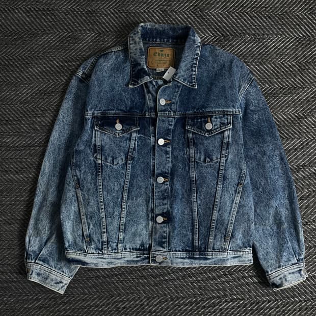 00s 에드윈 오리지날 워싱 데님 트러커 자켓o 3221