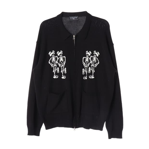 나이스고스트클럽 스켈레톤 니트 집업 L