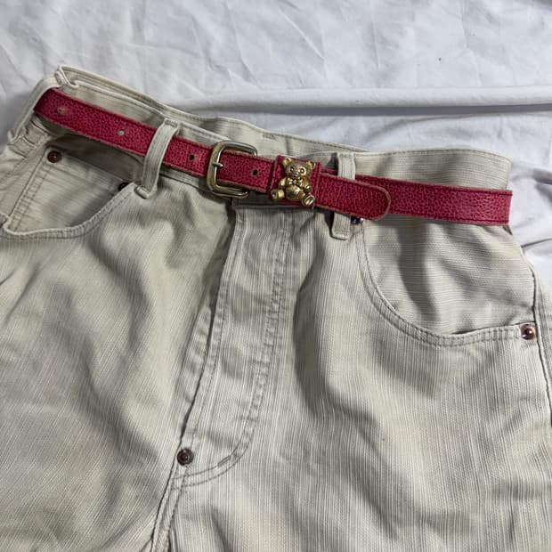 Werner herbrand 테디베어 장식 레더 벨트 