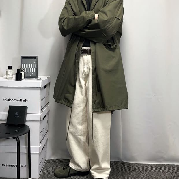 XL 무신사스탠다드 피시테일 파카 야상 [카키]