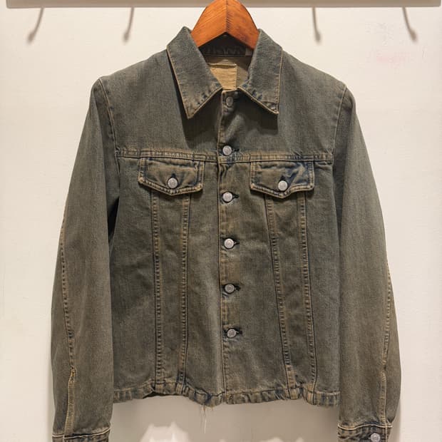 헬무트랭 90s stained 데님 자켓
