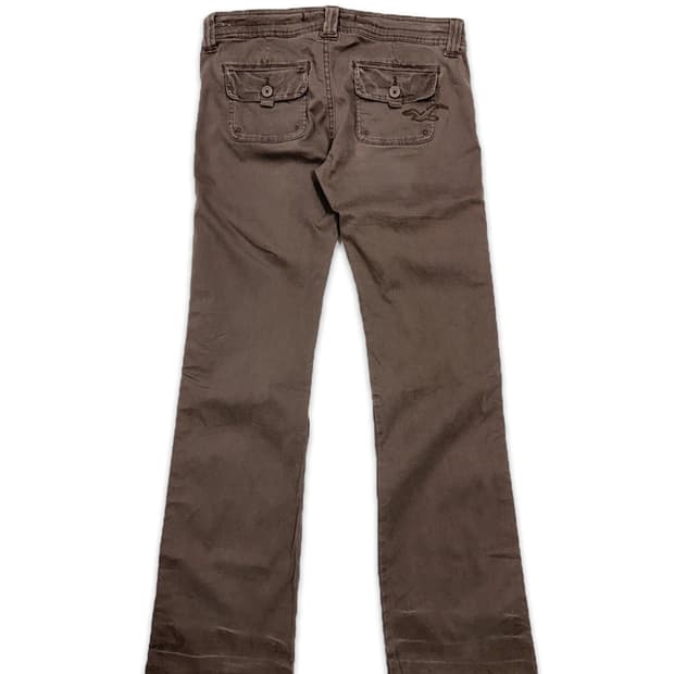 빈티지 Hollister 브라운 로우라이즈 코튼 팬츠