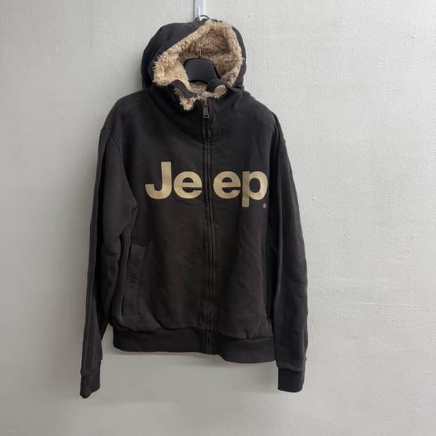 Y2K Jeep 지프 기모 후드 집업 XL