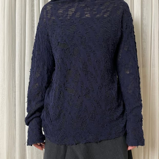 요지야마모토 데미지 시스루 레이어드 컷앤소 Yohji yamamoto