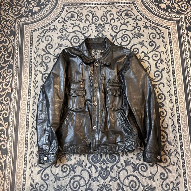 105 보이런던 레더 자켓/W2632