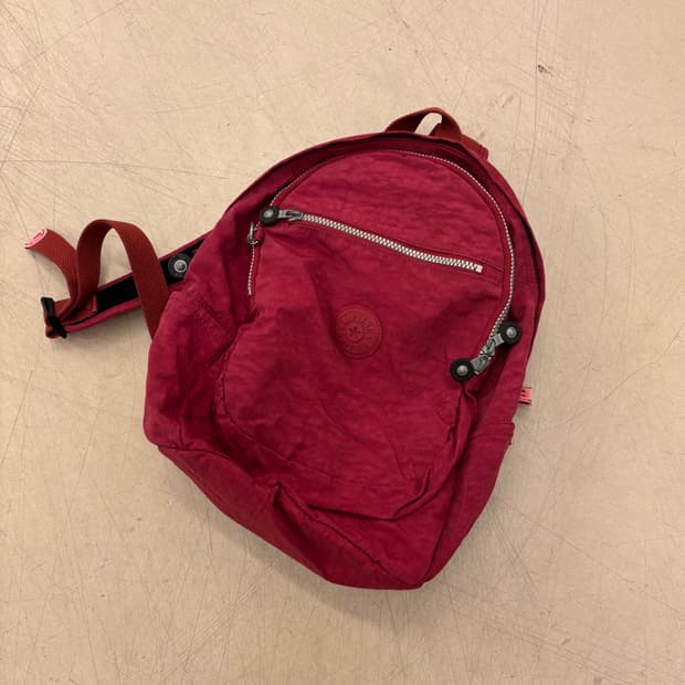 키플링 레드 미니 백팩