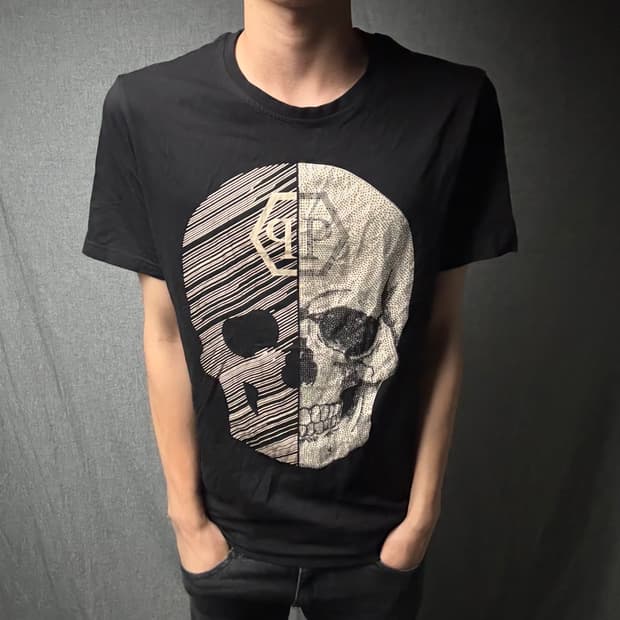 필립플레인 스컬 반팔 티셔츠 블랙