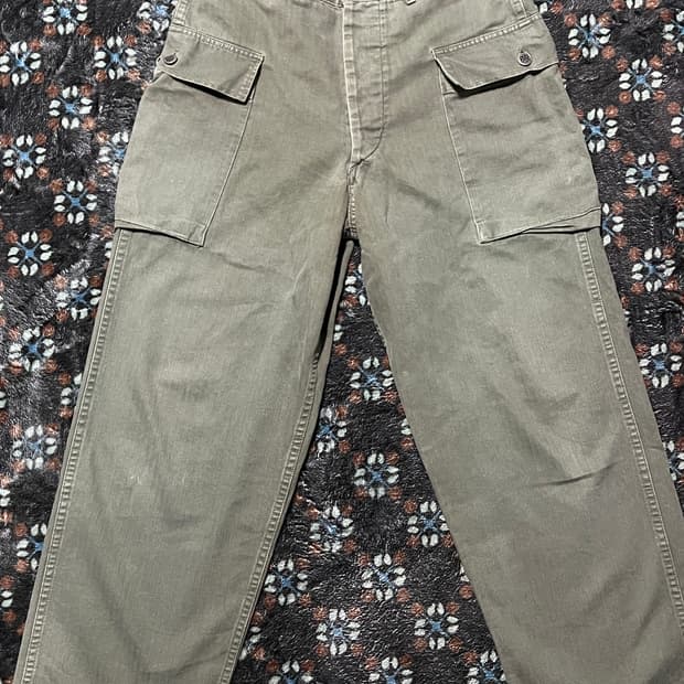 오어슬로우 40s 헤링본 프렌치 아미 팬츠 m