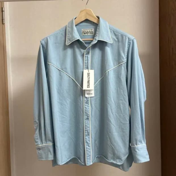 [M]와코마리아 웨스턴셔츠 블루