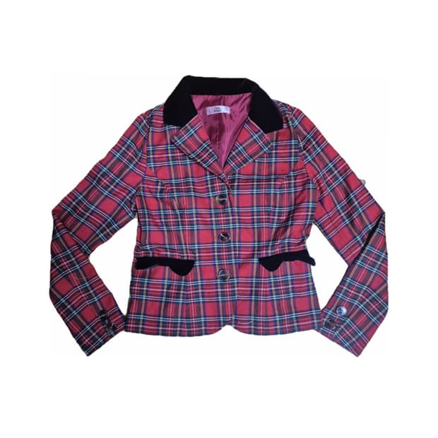 Ank Rouge RED Check Blazer