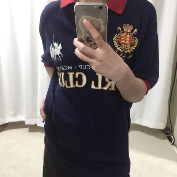 폴로 랄프로레렌 PRL 클럽 네이비 레드 빅포니 카라 반팔 티