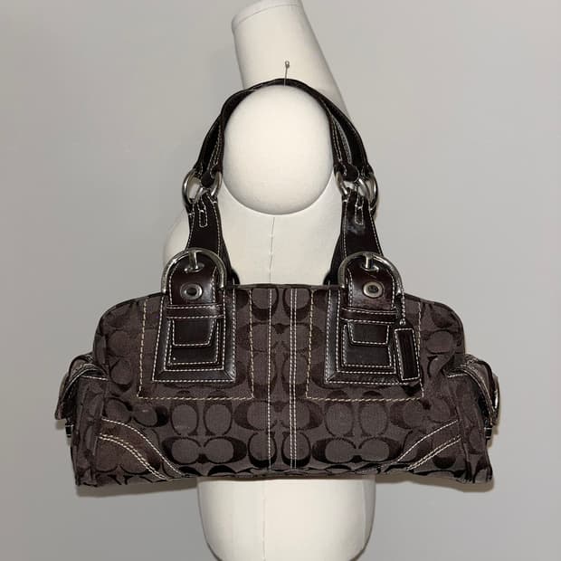 📦Coach Signature Brown shoulder bag