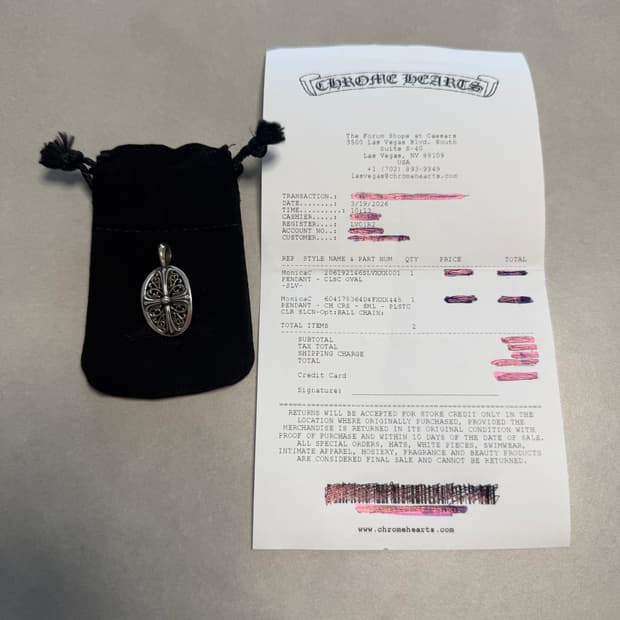 [새상품] 크롬하츠 오발 펜턴트