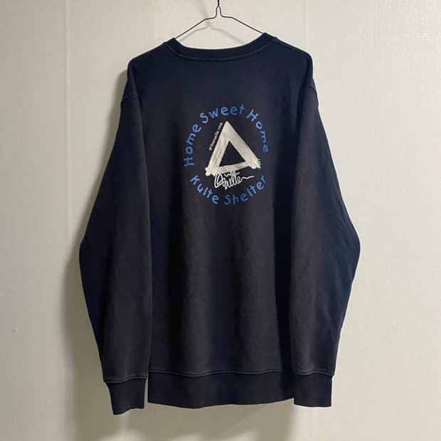 (XL)빈티지 썬페이딩 SHELTER 네이비 스웻셔츠