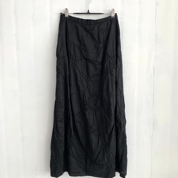 Sensounico Avant-Garde Black Long Skirt