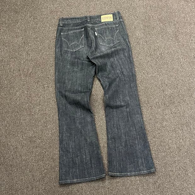 29x31)EDWIN vintage 여성 흑청 생지 데님팬츠