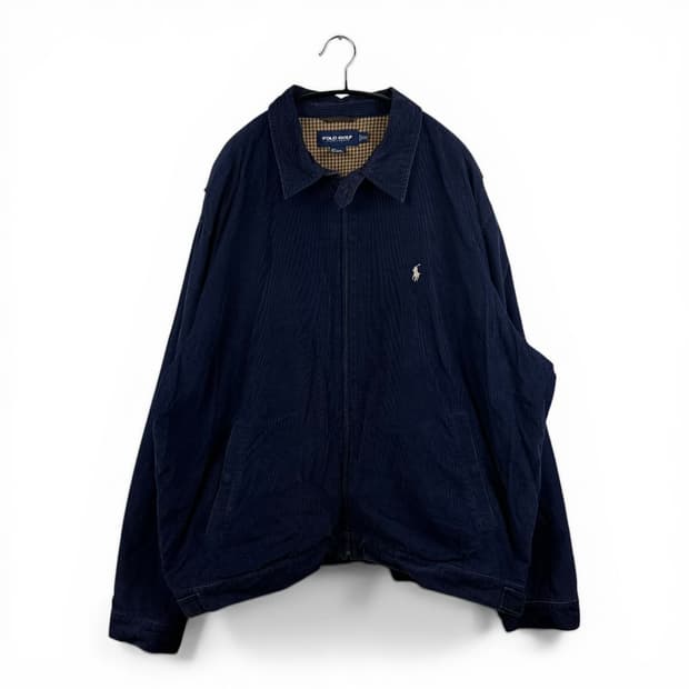 (2XL) 00s 폴로 랄프로렌 골프 코듀로이 스윙탑 자켓 네이비