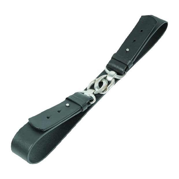 타미힐피거 Y2K 블랙 레더 실버 체인 벨트