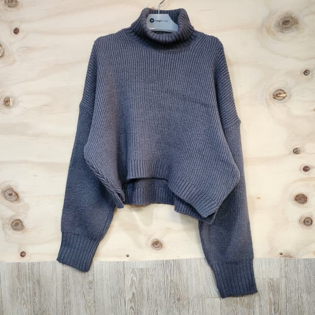1055) 터틀넥 크롭 니트