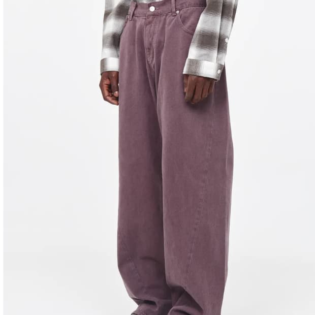 애프터프레이 와이드 슬래쉬 데님 그레이프