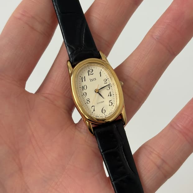 시티즌 1990년대 Isis 골드 오벌 쿼츠 여성