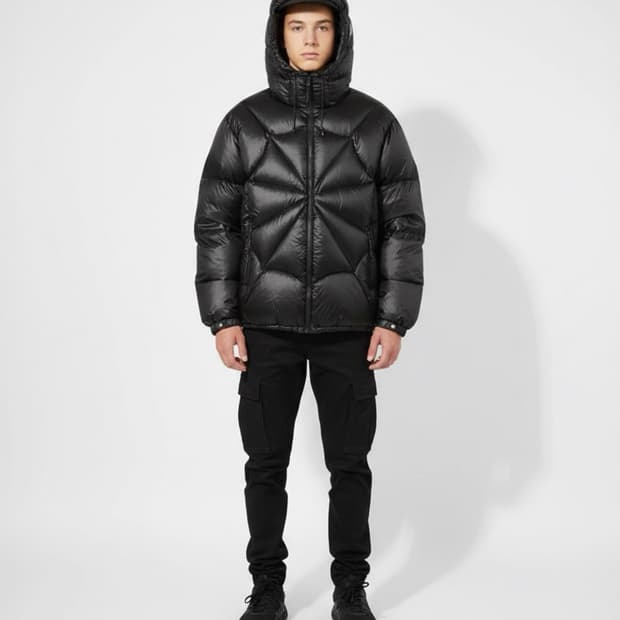 FETCH 25FW 스파이더웹 🕷️방수 구스다운  블랙