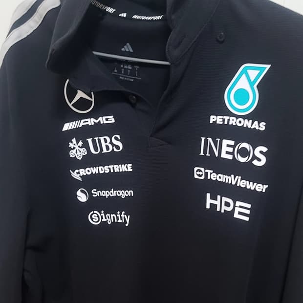 메르세데스 amg f1 팀 엔지니어 롱 슬리브 폴로 XL