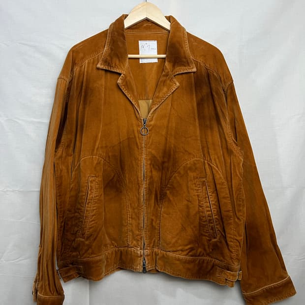 안셀름  ANCELLM 23FW 크링클 벨벳집업 자켓