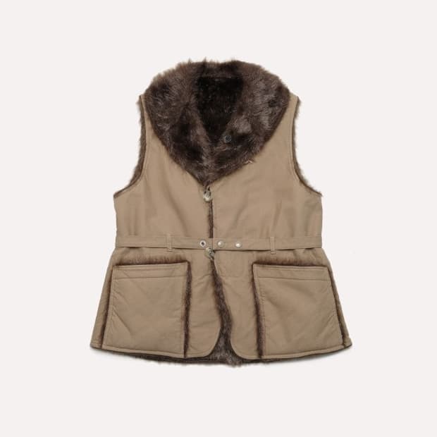 reversible shawl collar vest