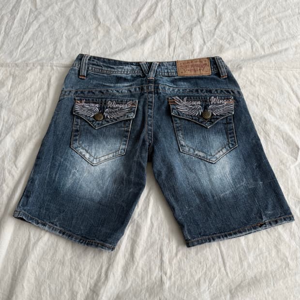 스카이봄버 와투케 y2k 자수 반바지