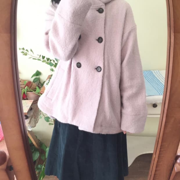  마루빈티지 더블버튼 코트 모리걸 코트 울자켓