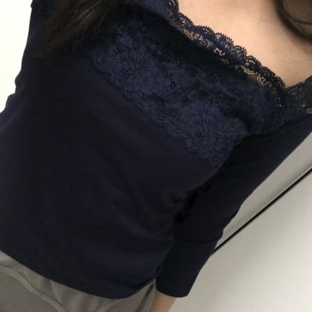lace t shirt 레이스 네이비 7부티 