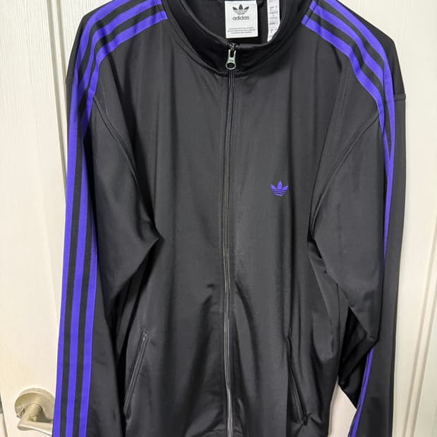 아디다스 져지 블랙 퍼플 S 사이즈