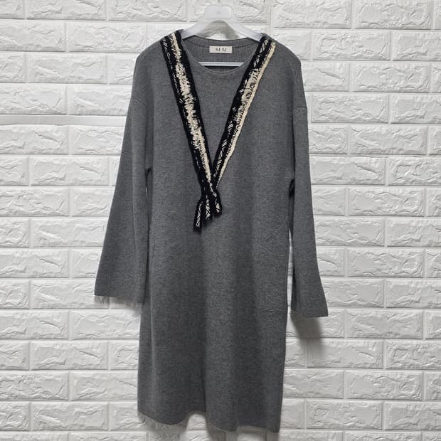 한섬 SJ SJ 그레이 니트 원피스 M