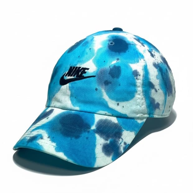 나이키 초레어 빈티지 커스텀 타이다이 하늘색/블루 오션 블룸 볼캡 모자